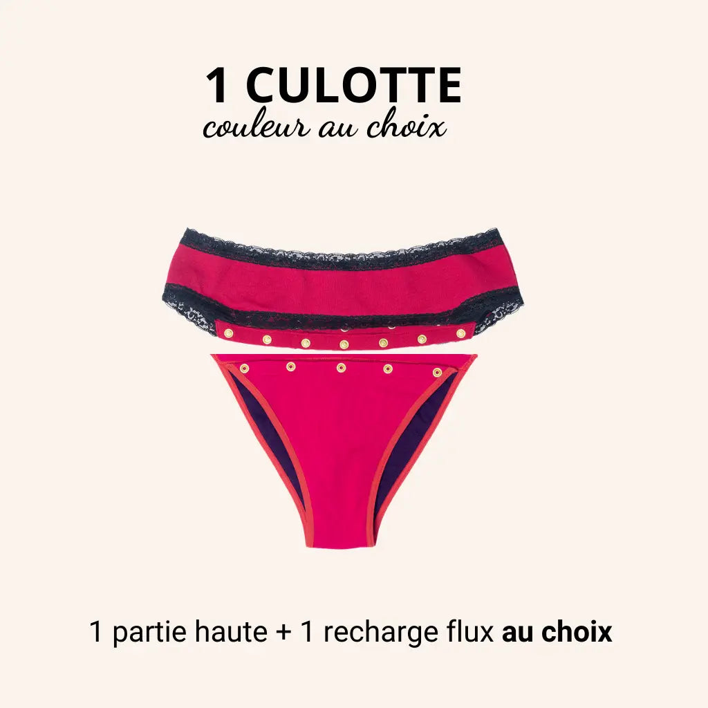 Culotte Menstruelle My Joy – Recharges Lavables & Détachables | Flux au choix