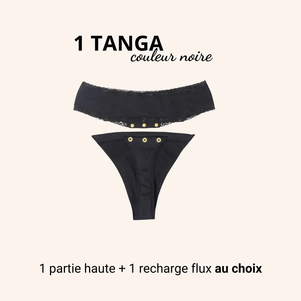 Tanga menstruel My Joy avec système de recharges détachables, respectueux de la peau et de l’environnement