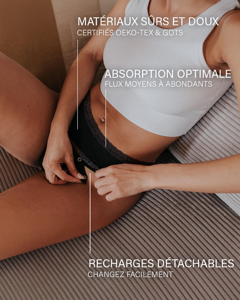 Culotte Menstruelle + 3 recharges